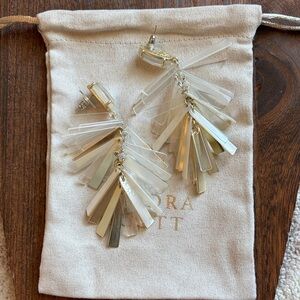 Kendra Scott gold fringe earrings